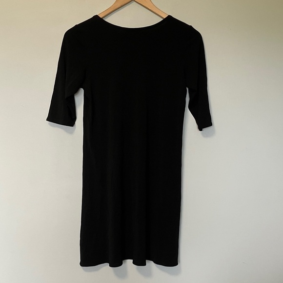 Eileen Fisher 100% Silk Black Dress Tunic - Picture 4 of 4